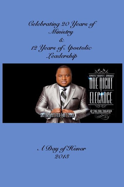 Celebrating 20 Years of Ministry & 12 Years of Apostolic Leadership