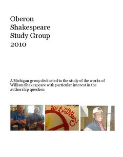 Oberon Shakespeare Study Group 2010