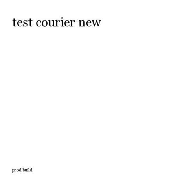 test courier new
