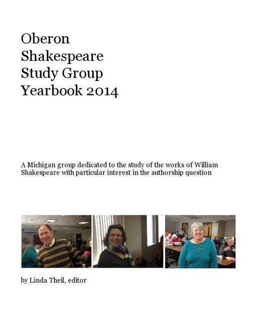 Oberon Shakespeare Study Group Yearbook 2014